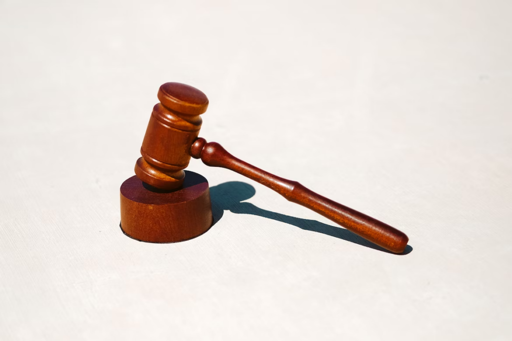 image of a wooden gavel hammer