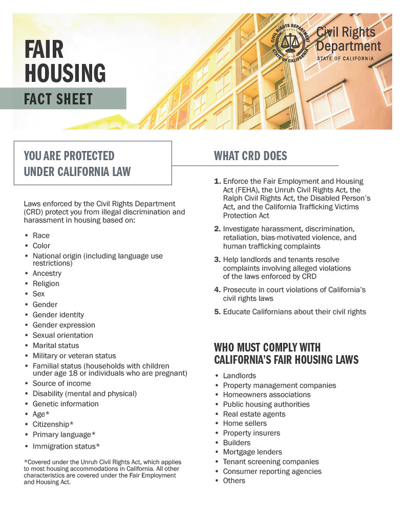 fair housing fact sheet